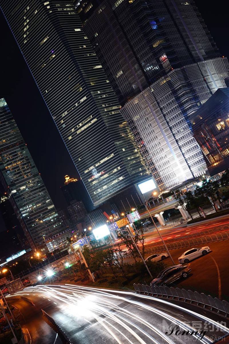 夜景模特