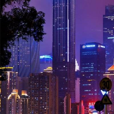 夜景模特