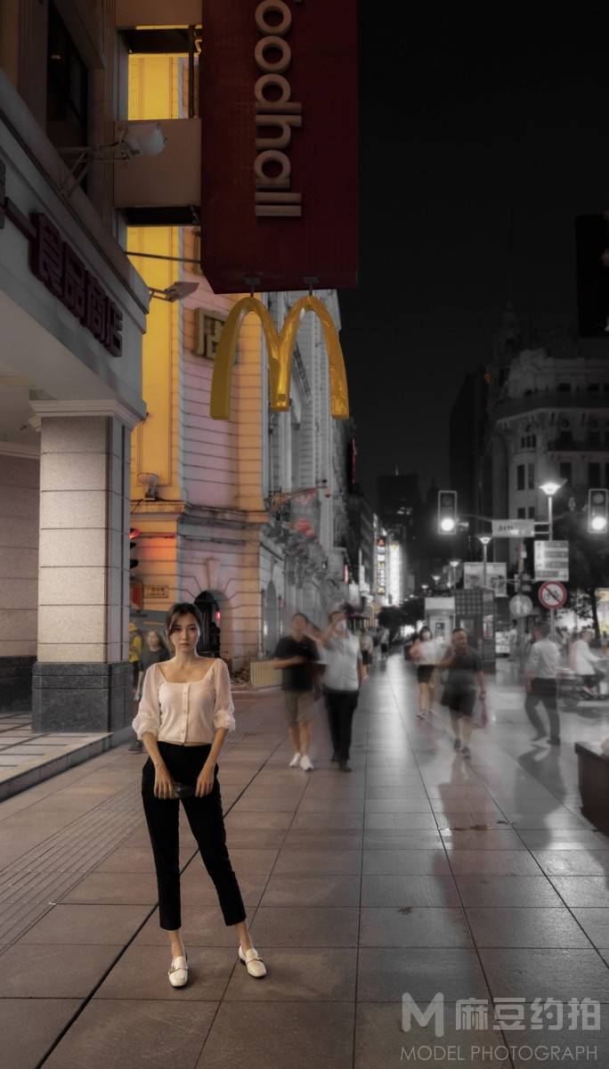夜景模特