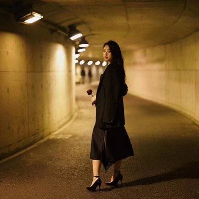 夜景模特