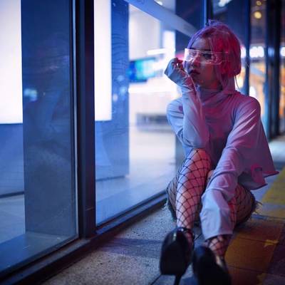 夜景模特