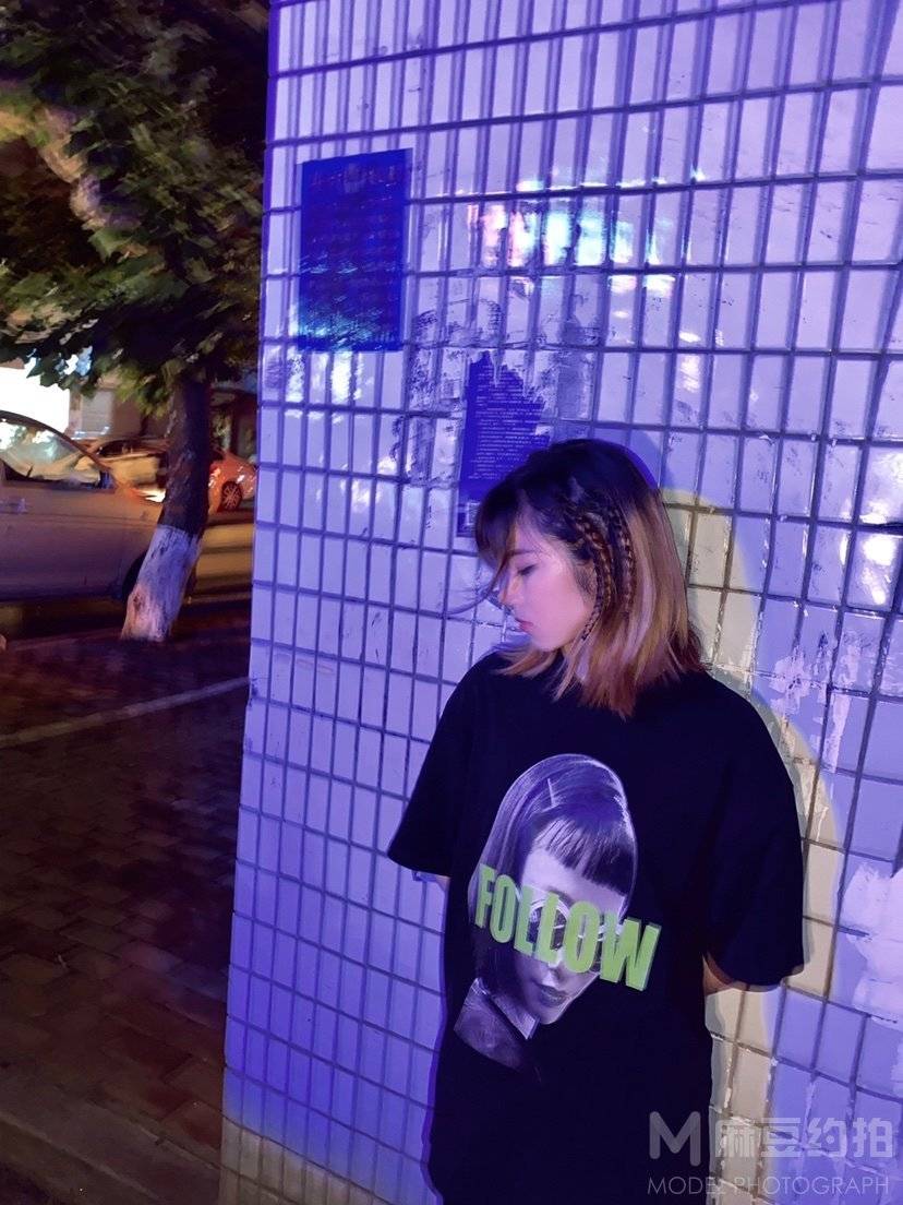 夜景模特