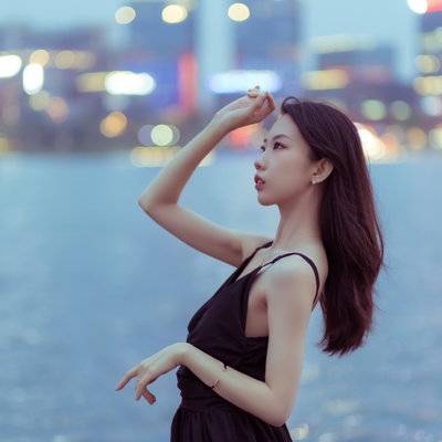 夜景模特