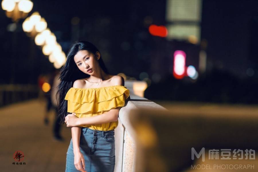 夜景模特