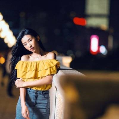 夜景模特
