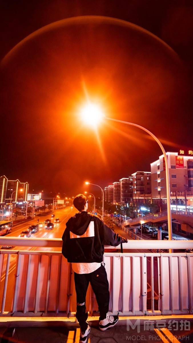 夜景模特
