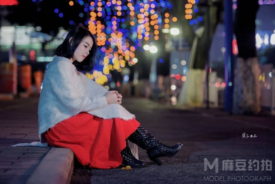 夜景模特