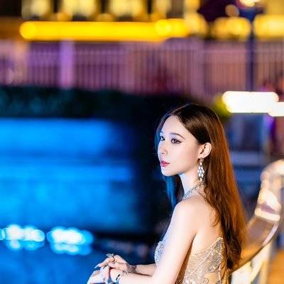 夜景模特