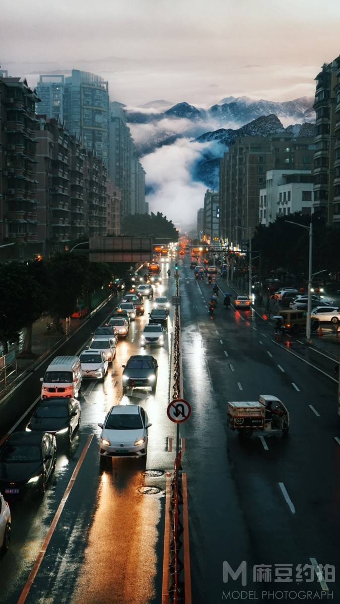 夜景模特