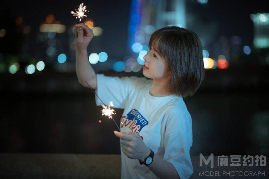 夜景模特