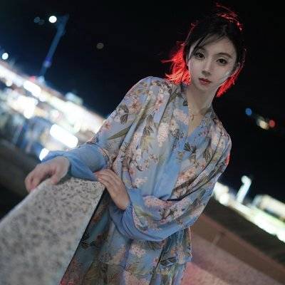夜景模特