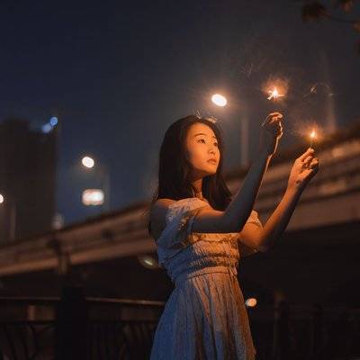 夜景模特