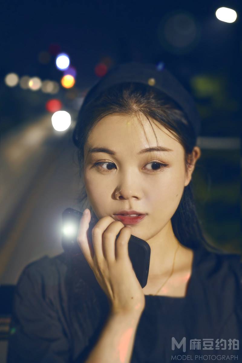夜景模特