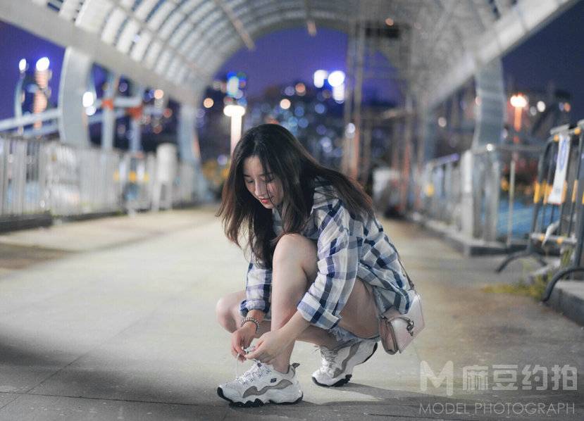 夜景模特
