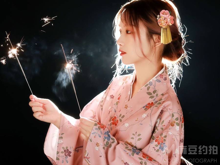 夜景模特