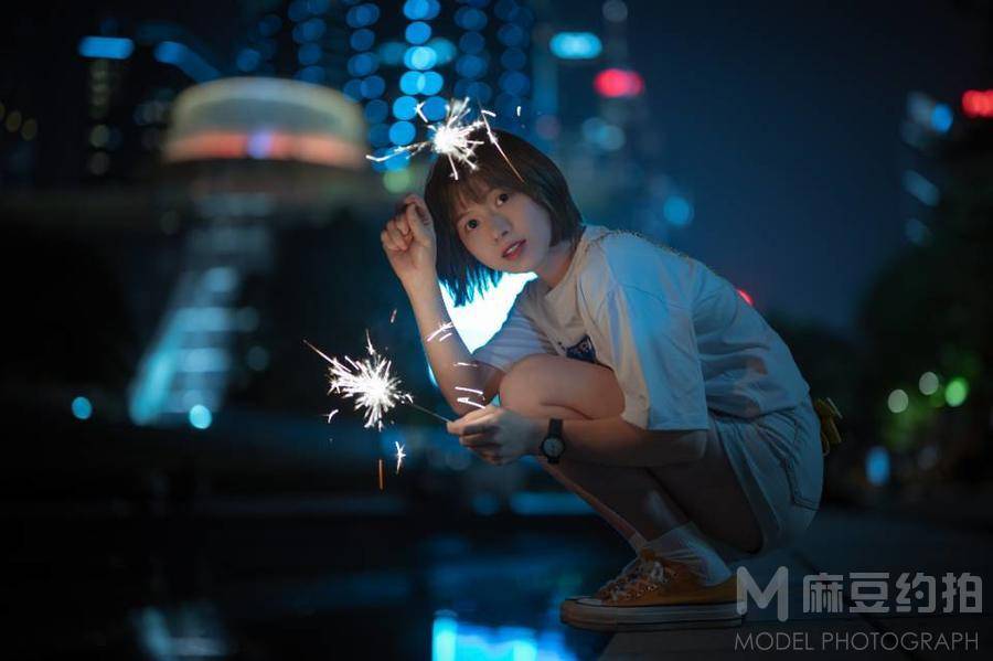 夜景模特
