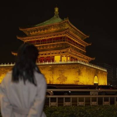 夜景模特