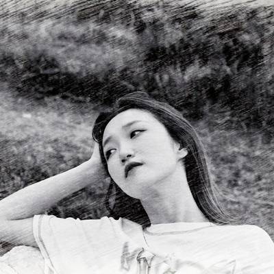黑白模特