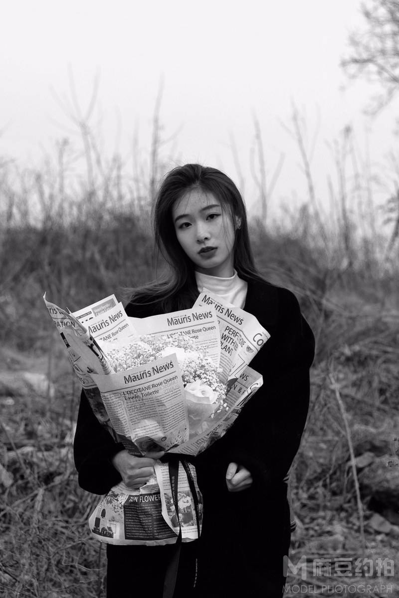 黑白模特