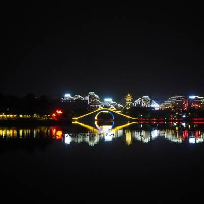 夜景模特