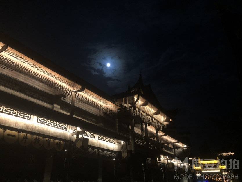 夜景模特