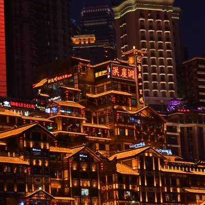 夜景模特