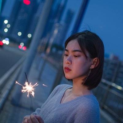 夜景模特