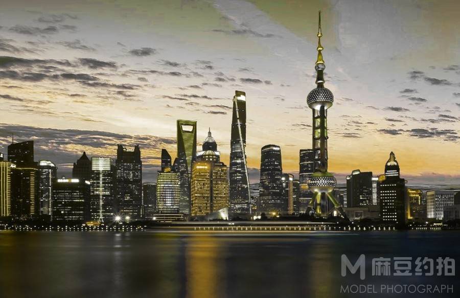 夜景模特