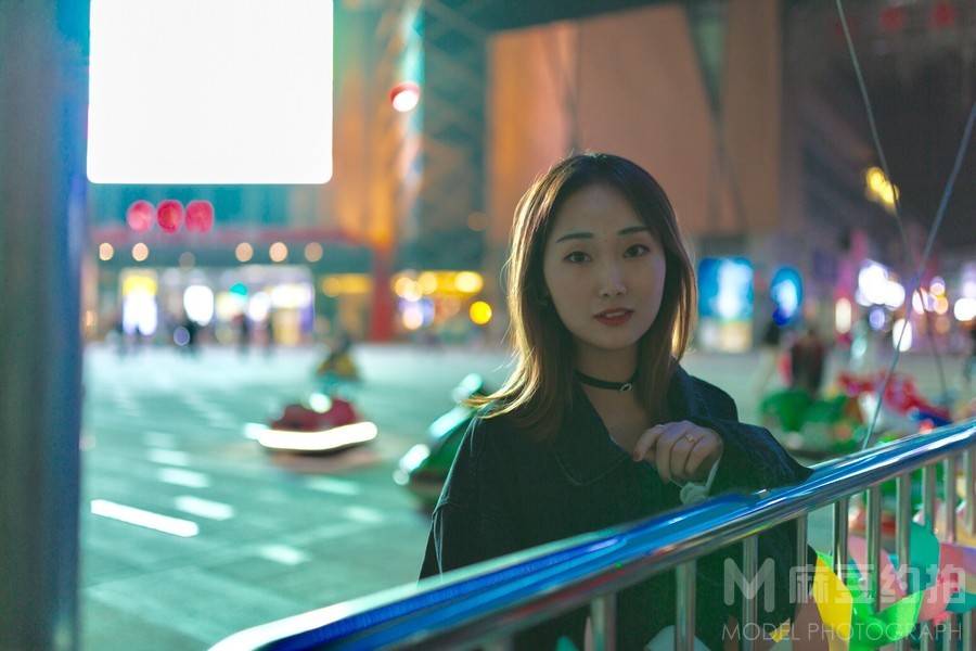 夜景模特
