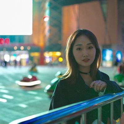 夜景模特