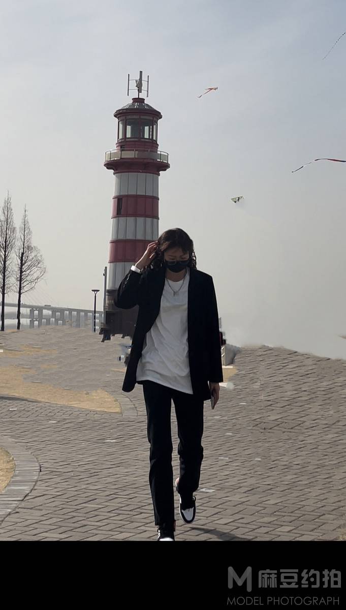 黑白模特