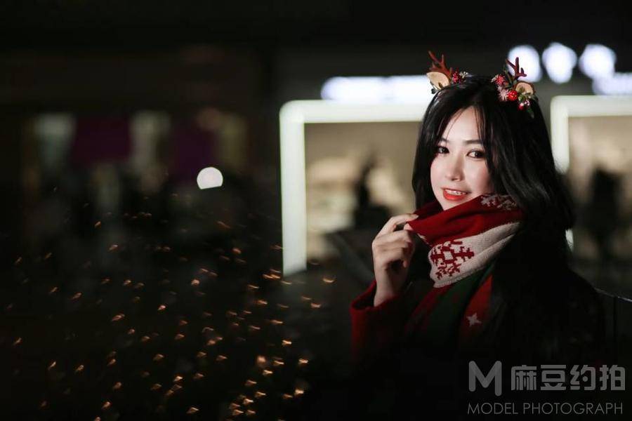 夜景模特