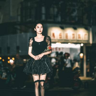夜景模特