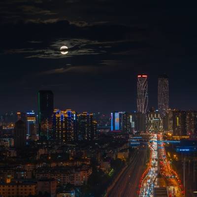 夜景模特