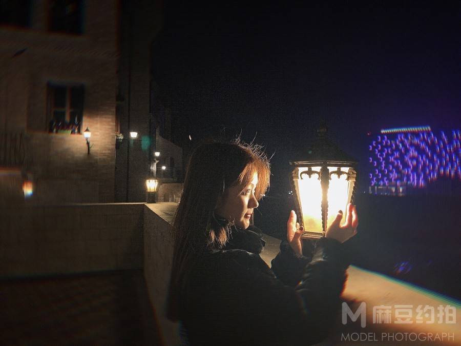 夜景模特