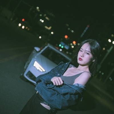 夜景模特