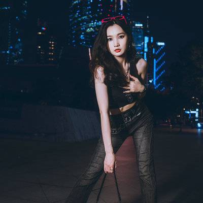 夜景模特