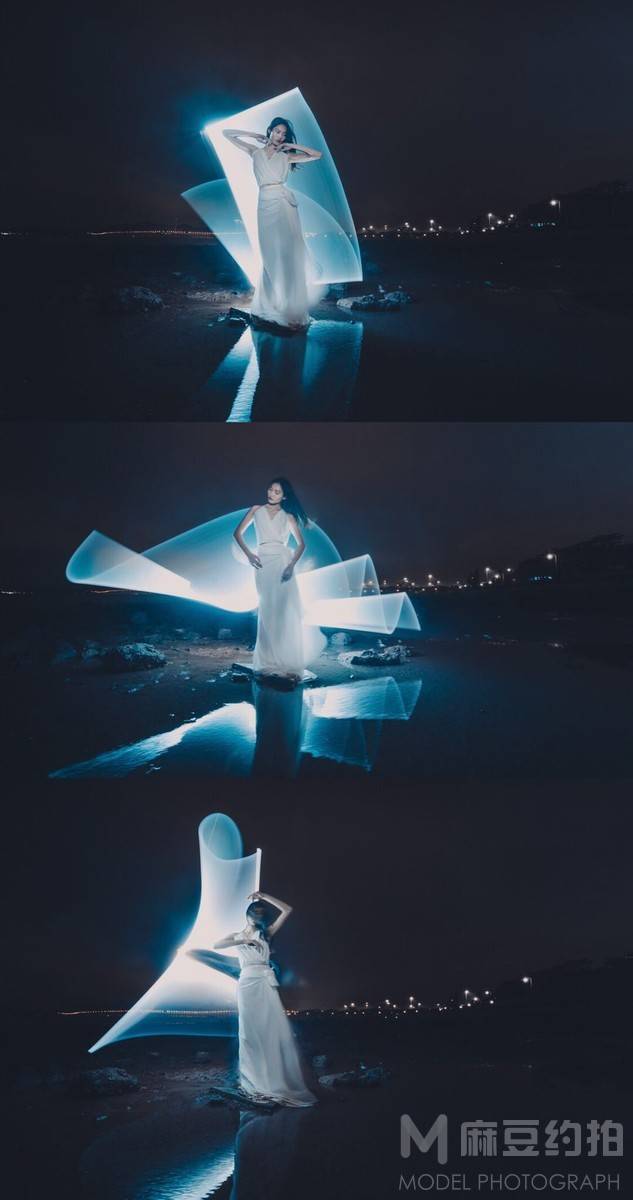 夜景模特