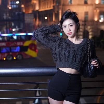夜景模特