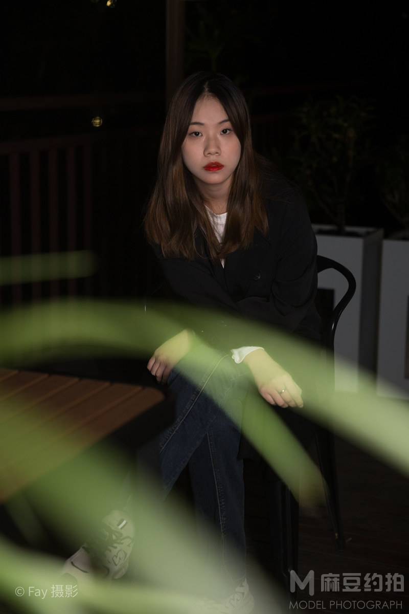 夜景模特