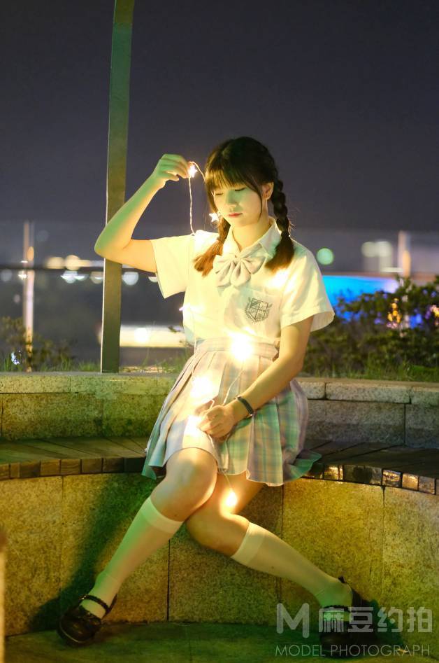 夜景模特