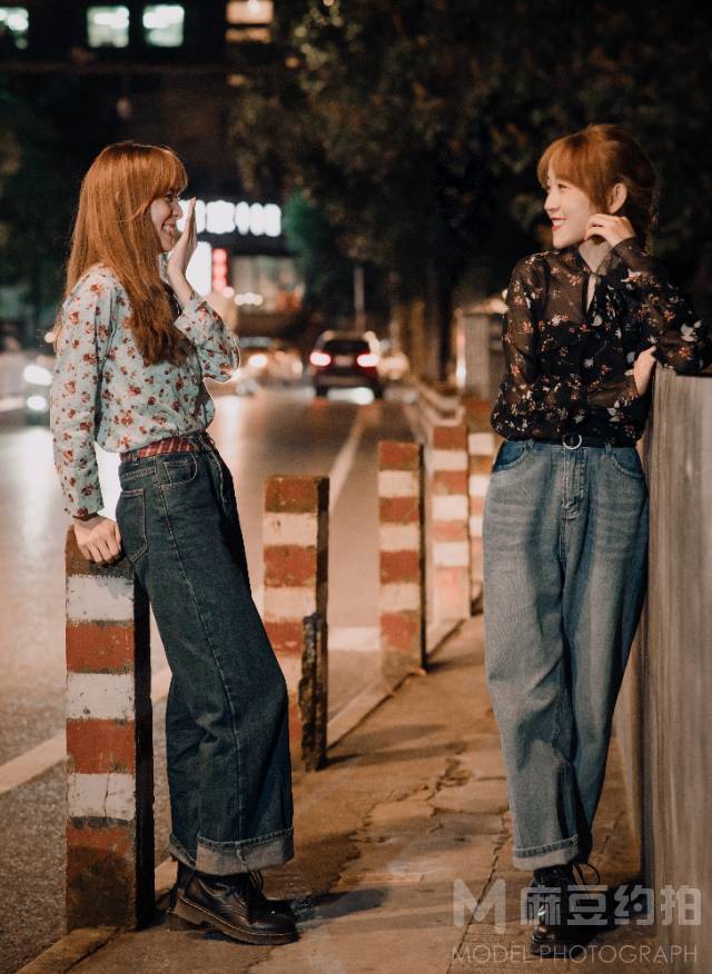 夜景模特