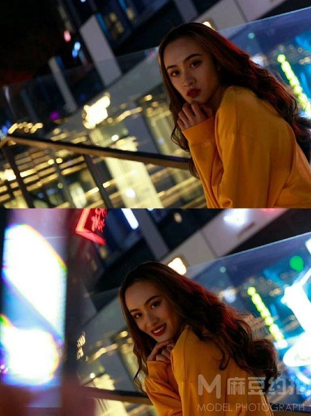 夜景模特
