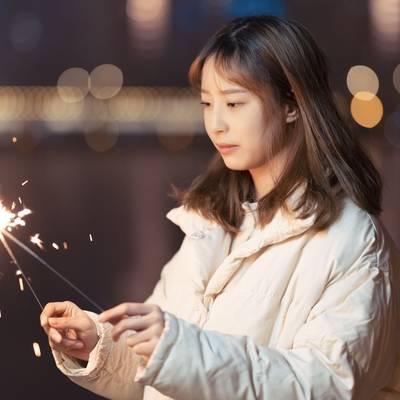 夜景模特