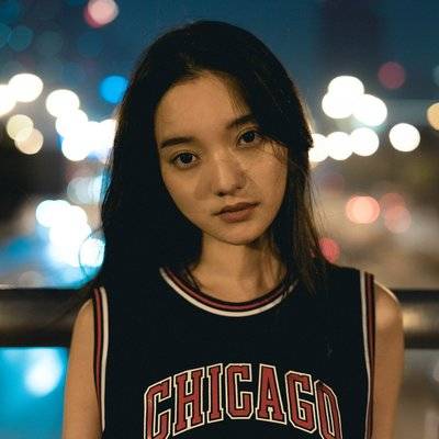 夜景模特