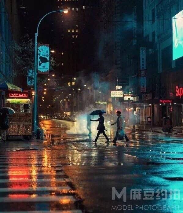 夜景模特