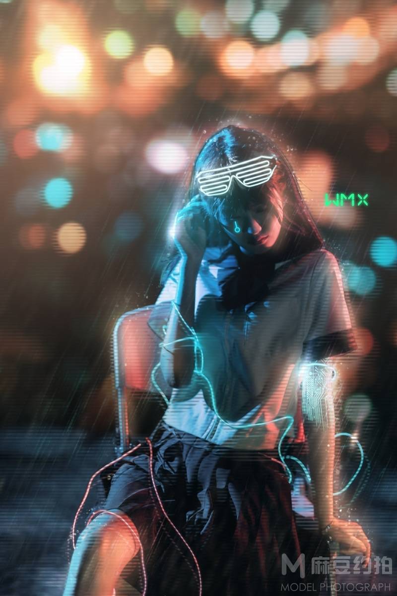夜景模特