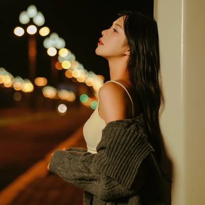 夜景模特