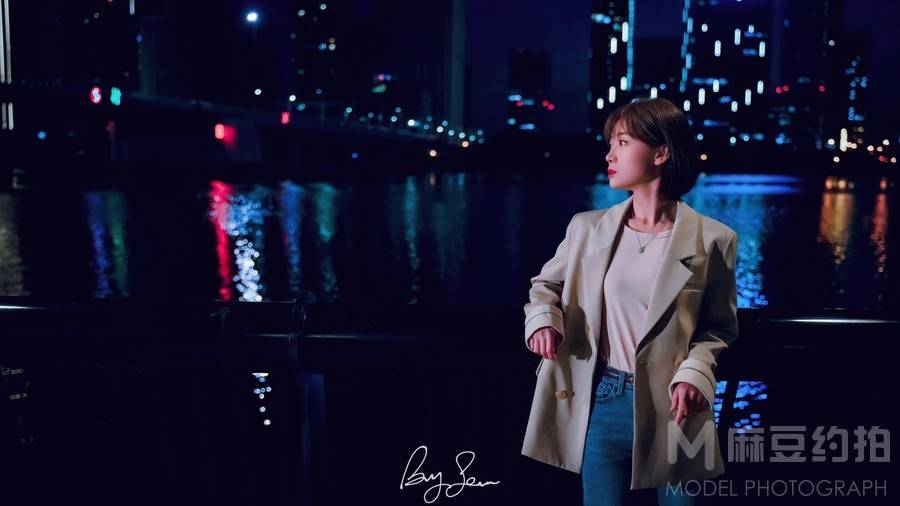 夜景模特