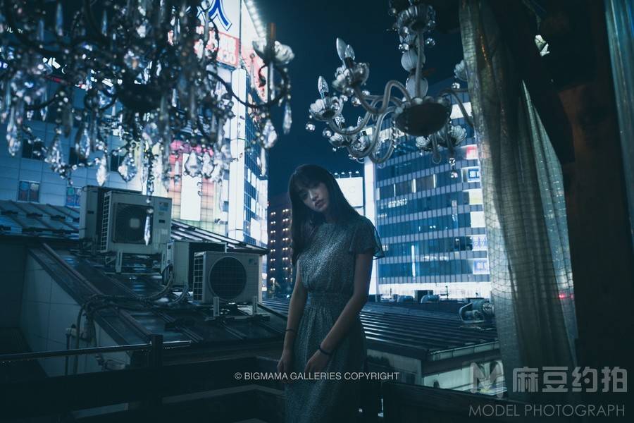 夜景模特
